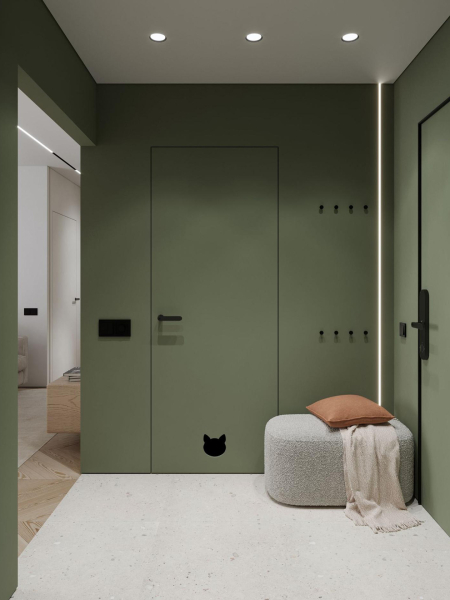 Как я сделала ремонт в маленькой прихожей, чтобы она была удобной даже для кота