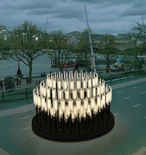 Ли Брум создал масштабную световую скульптуру для Лондонского фестиваля дизайна