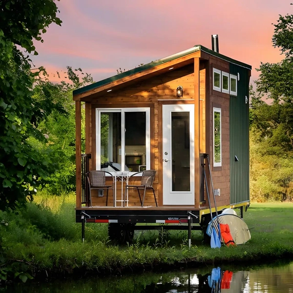 Холостяцкая берлога: взгляните на маленький дом-прицеп Little Lodge родом из США