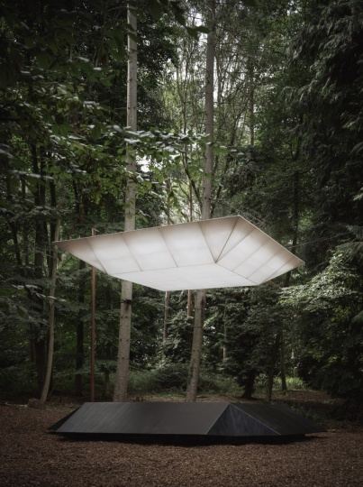 Инсталляция Бенни Аллана взаимодействует с окружающими деревьями