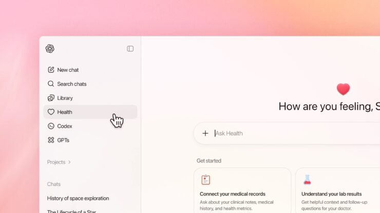 Как пользоваться ChatGPT Health. Скоро такой раздел будет доступен всем пользователям. Фото.