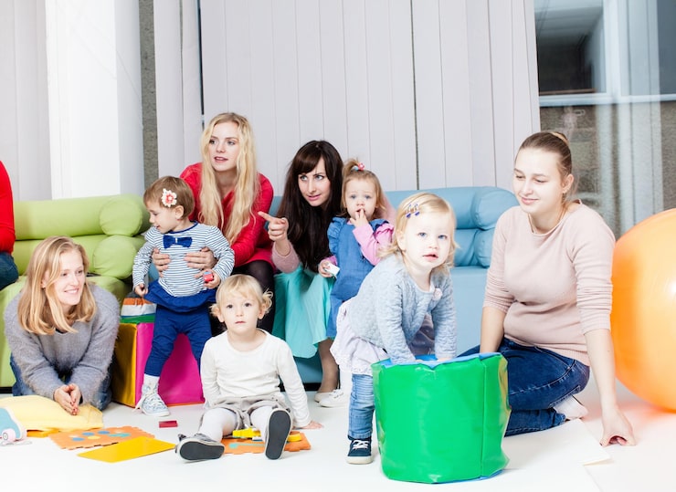 portrait-happy-friends-sitting-floor_290431-35343