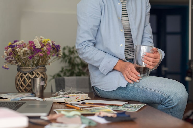 unrecognisable-woman-sitting-messy-desk_23-2148372131