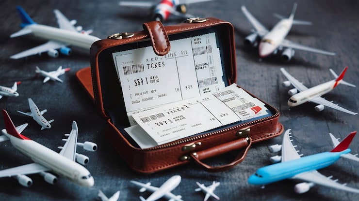 airplane-tickets-document-case-near-toy-plane_926199-3760258